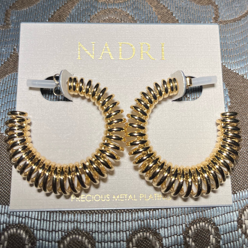 Nadri Juno Coil Wire Hoop Earrings